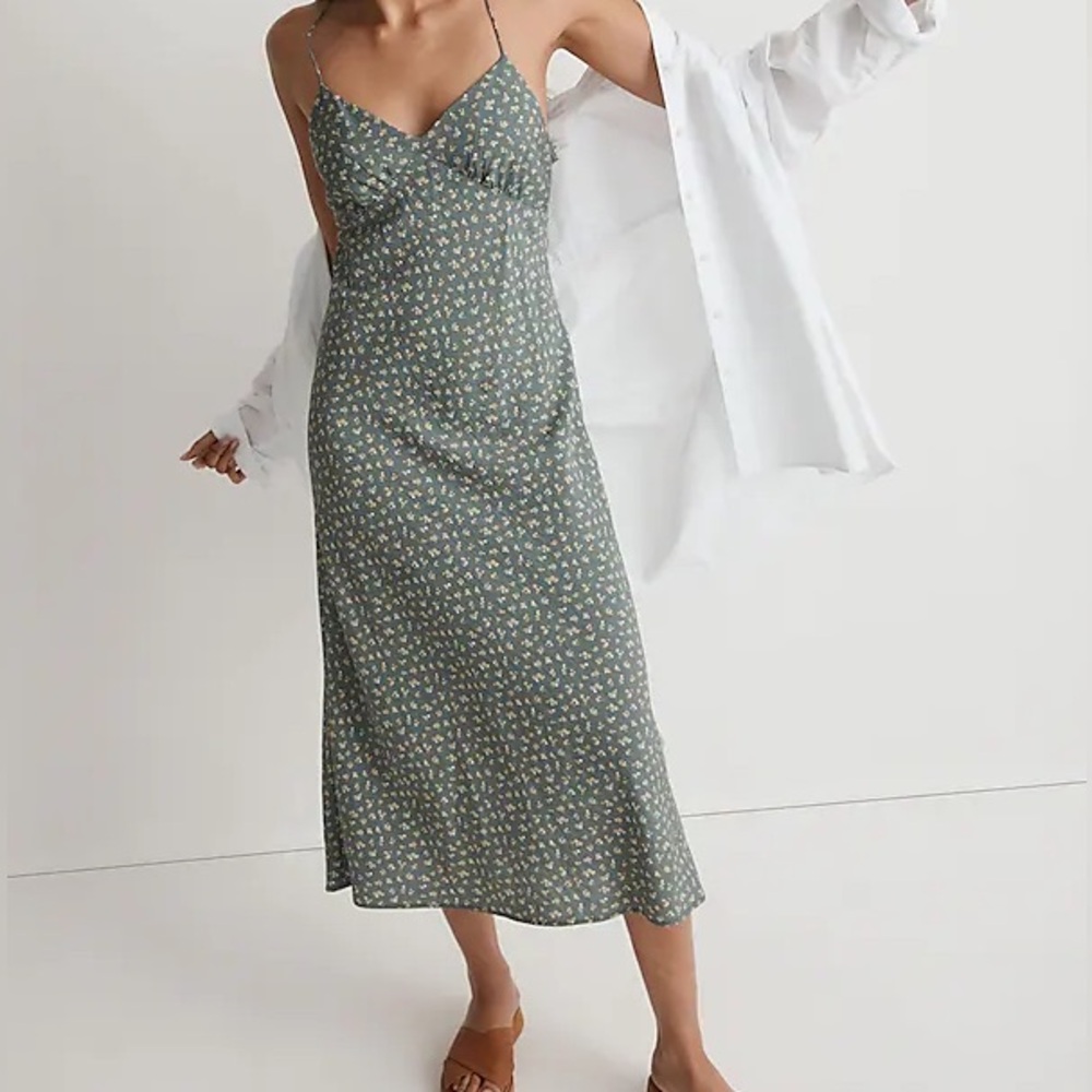 Madewell The Layton Midi Slip Dress in Bitsy Bouquet
